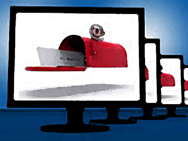 Mailbox On Monitors Shows Digital Correspondence