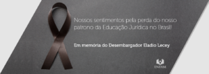 Banner de luto, em memória do desembargador Eladio Lecey