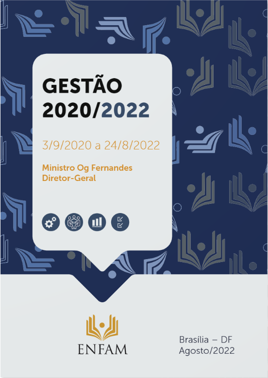 Capa do relatório de prestação de contas da gestão 2020 a 2022.