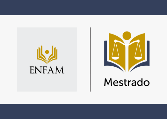 Logos da Enfam e do Mestrado Enfam