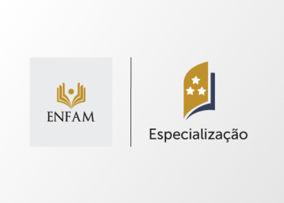 Marca da Enfam acompanhada do selo da especialização