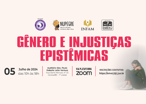 Arte de divulgação do seminário Gênero e Injustiças Epistêmicas