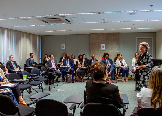 Integrantes das escolas judiciais participando da Formação de Formadoras e Formadores nível 2