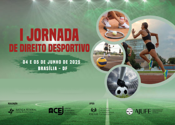 Imagem de divulgação da I Jornada de Direito Desportivo