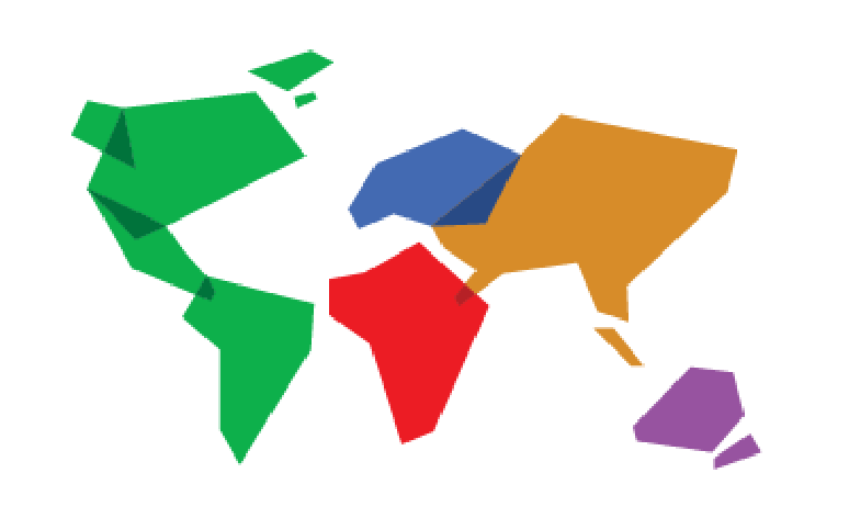 Representação gráfica do mapa mundi